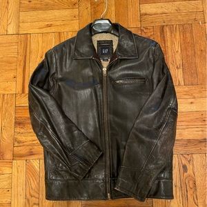 Men’s Brown Leather GAP Jacket